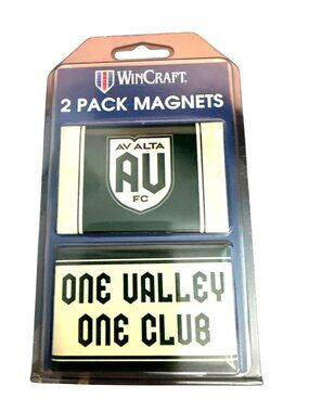 WinCraft 2 Pack Button Magnets - AV Alta FC & One Valley One Club